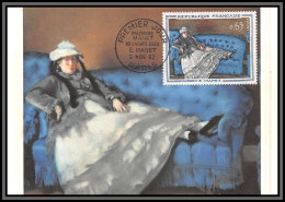 56140 N°1364 Madame Manet Au Canapé Bleu Tableau (Painting) 1962 France Carte Maximum (card) Fdc édition Hazan - 1960-1969