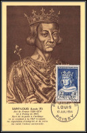 56068 N°989 Célébrités 1954 Louis IX Saint-Louis France 1954 Carte Maximum (card) Fdc édition I M IM - 1950-1959