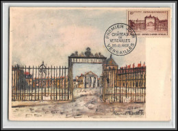 56045 N°939 Chateau Versailles Castle Utrillo 20/12/1952 Tableau France Carte Maximum Fdc édition CNMH A1 DISCOUNT - 1950-1959