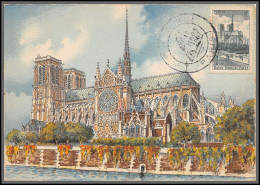 49930 N°776 Cathédrale Notre-Dame De Paris Church église France Journée Du Timbre 1947 édition Bd Carte Maximum (card) - 1940-1949