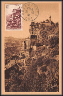 49924 FDC N°763 Rocamadour 21/10/1946 France édition ARTS GRAPHIQUES Carte Maximum (card) - ....-1949