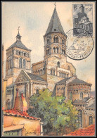 49929 N°773 Cathédrale Notre-Dame Du Port Clermont 63 Church Journée Du Timbre 1947 France édition Bd Carte Maximum - 1940-1949