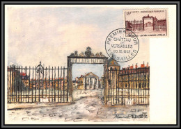 56045 N°939 Chateau Versailles Castle Utrillo 20/12/1952 Tableau France Carte Maximum Fdc édition CNMH A1 DISCOUNT - Brieven En Documenten