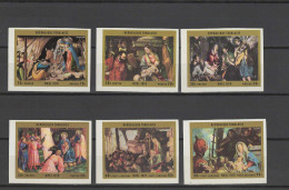 Togo 1970 Paintings Botticelli, Veronese, El Greco, Tiepolo Etc., Christmas Set Of 6 Imperf. MNH -scarce- - Religious