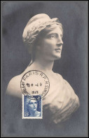 49906 N°725 Marianne De Gandon 1945 Paris France Buste De La République Carte Photo Maximum (card) - 1940-1949