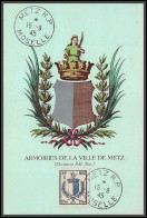 49910 N°734 Libération De Metz Armoiries 15/9/1945 Dernier Jour Du Timbre France édition Coquemer Carte Maximum (card) - 1940-1949