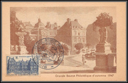 49918 N°760 Palais Du Luxembourg 1947 Grande Bourse Philatélique France Carte Maximum (card) - 1940-1949