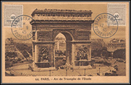 49904 N°703 Arc De Triomphe France édition Boisson Foire De Paris 1945 Carte Maximum (card) - 1940-1949