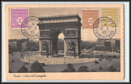 49878 N°620/622/623 Arc De Triomphe Foire De Paris 1945 France édition Photolux Carte Maximum (card) - 1940-1949