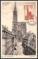 49817 N°443 Cathédrale De Strasbourg Eglise Church 24/6/1939 Fdc France Carte Maximum (card) édition Cie Photomecaniques - 1930-1939