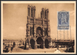 49807 N°399 Cathédrale De Reims église Church Cachet Inauguration E3 Cote 220 France Carte Maximum (card) édition Yvon - 1930-1939