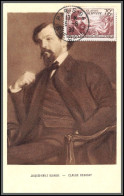 49797 N°437 Chômeurs Intellectuels Claude Debussy Music 5/6/1939 Fdc France Carte Maximum édition Braun C2 Cote 120 - 1930-1939