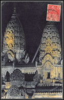 49707 N°272 Temple D'angkor Vat DE NUIT COULEUR Cambodge Cambodia Exposition Coloniale Paris 1931 Carte Maximum - 1930-1939
