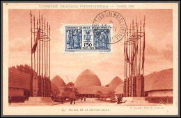 49727 N°274 Entrée Du Village Belge Exposition Coloniale Paris 1931 France Carte Maximum (card) - 1930-1939