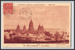 49678 N°272 Temple D'angkor Vat Vue Latérale Cambodge Cambodia Exposition Coloniale Paris 1931 Carte Maximum - 1930-1939