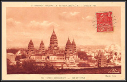 49677 N°272 Temple D'angkor Vat Vue Latérale Cambodge Cambodia Exposition Coloniale Paris 1931 Carte Maximum - 1930-1939
