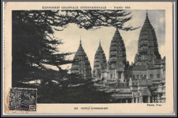 49657 N°270 Temple D'angkor Vat Cambodge Cambodia Exposition Coloniale Paris 1931 France Carte Maximum (card) - 1930-1939