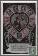49537 N°137 5c Semeuse Je Vous Offre Mon Coeur 1910 Pour Saint Martin De La Place Maine France Carte Maximum (card) - ...-1929