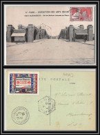 49597 N°212 Pont Alexandre 3 Bridge Exposition Arts Décoratifs Paris 1925 Vignette France Carte Maximum (card) - ...-1929