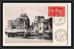 49399 N°851 15f Rouge UPU Centenaire Du Timbre 1949 France VIEUX HAVRE Tour Francois 1er Carte Postale édition Rolland - Briefe U. Dokumente