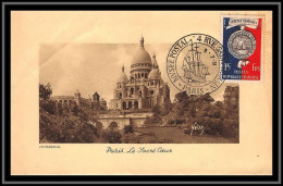 49416 N°906 Bimillénaire De Paris Sacré Coeur Sceau Médaille 1951 France Carte Maximum (card) église Church - 1950-1959