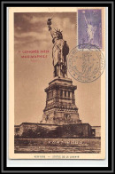 49379 N°309 Statue De La Liberté Bartholdi Liberty New York 1947 Dijon France Carte Maximum (card) édition Braun - 1940-1949