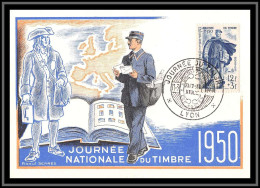 49353 N°863 Journée Du Timbre Facteur Rural 1950 Lyon France Carte Maximum (card) édition Blondel Fdc - Covers & Documents