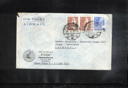Indonesia 1957  Interesting Airmail Letter - Indonésie