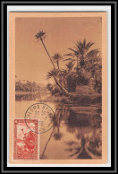 49192 N°125 Colomb Bechar Oued Plamier Arbre Tree 1952 Algérie Carte Maximum (card) - Maximumkarten