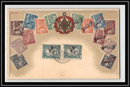 49169 N°53 1909 Cote Des Somalis Timbres N°65 ETHIOPIE ETHIOPIA Carte Postale Embossée Gaufrée Hankow China - Brieven En Documenten