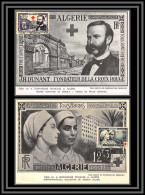49194 N°316/317 Croix Rouge Red Cross 1954 Hopital Verdun Alger Henri Dunant Infirmères Algérie Carte Maximum (card) - Maximum Cards