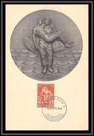 49132 N°344 Institut De Sauvetage Maritime 1952 Danmark Denmark Carte Maximum (card) - Maximumkarten (MC)