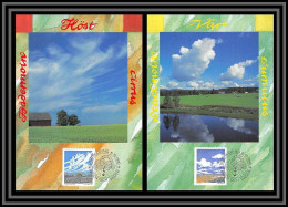 49134 N°1617 + 1619 Nuanges Meteorologie Meteo 1990 Sverige Suède Sweden Carte Maximum (card) - Maximum Cards & Covers