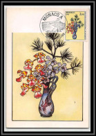 49092 N°1449 Bouquets Ikebana Orchidées Et Pin Flowers Flower Fleurs 1985 Monaco Carte Maximum (card) édition CEF - Cartoline Maximum