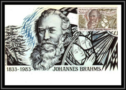 49078 N°1389 Johannes Brahms Compositeur Musique Music 1983 Monaco Carte Maximum (card) édition CEF - Maximumkaarten