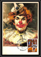 49063 N°1120 Cirque Drapeaux Clown Circus 1977 Monaco Carte Maximum (card) édition CEF - Cartoline Maximum