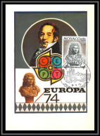 49042 N°957 Bosio Le Roi De Rome Europa 1974 Monaco Carte Maximum (card) édition CEF - Cartes-Maximum (CM)