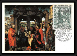 49037 N°937 Noêl Christmas Crêche Nativité Miniature 1973 Monaco Carte Maximum (card) édition CEF - Maximum Cards