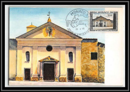 48999 N°748 Nullius Dioecesis église Saint Nicolas Church 1968 Monaco Carte Maximum (card) Fdc édition Cef - Abdijen En Kloosters