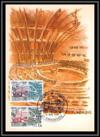 48904 Service N°73/74 France 1982 Strasbourg Palais Conseil De L'europe Carte Maximum (card) Fdc édition CEF - 1982
