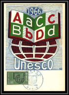 48889 Service N°38 Alphabétisation France 1966 Unesco Carte Maximum (card) Fdc édition - 1960-1969