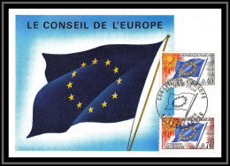 48885 Service N°31/35 Drapeau Flag France 1969 Strasbourg Conseil De L'europe Carte Maximum (card) Fdc édition CEF - 1969