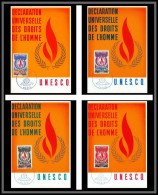 48890 Service N°39/42 Declaration Des Droits De L'homme France 1968/1971 Unesco Carte Maximum Fdc édition CEF - 1960-1969