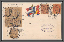 57378 Gerstheim 1919 Carte Postale De Franchise Alsace Lorraine Cachet Allemand Sur Timbre Francais - Guerre De 1914-18