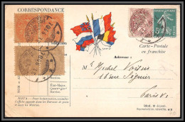 57375 Rappoltsweiler Ribeauvillé Carte Postale De Franchise Alsace Lorraine Cachet Allemand Sur Timbre Francais - WW I