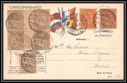 57373 Altkirch 1919 Carte Postale De Franchise Alsace Lorraine Cachet Allemand Sur Timbre Francais - 1. Weltkrieg 1914-1918