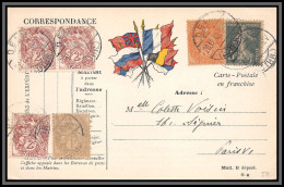 57374 Delm Delme 1918 Carte Postale De Franchise Alsace Lorraine Cachet Allemand Sur Timbre Francais - 1. Weltkrieg 1914-1918