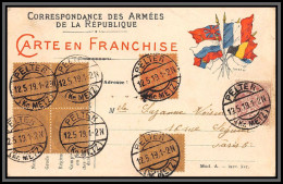 57372 Pelter Peltre 1919 Carte Postale De Franchise Alsace Lorraine Cachet Allemand Sur Timbre Francais - WW I