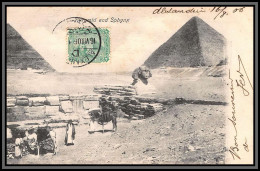 57266 N°37 Sphinx Et Pyramide Pyramid Alexandrie 1906 Postes Egyptiennes Egypt Egypte Carte Maximum Card - 1866-1914 Khédivat D'Égypte