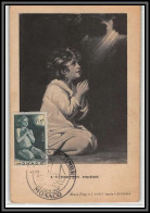 57170 N°287 Oeuvres Charitables Priére De L'enfant Child Journée Du Timbre 1946 Monaco Carte Maximum Collection Lemaire - Cartoline Maximum